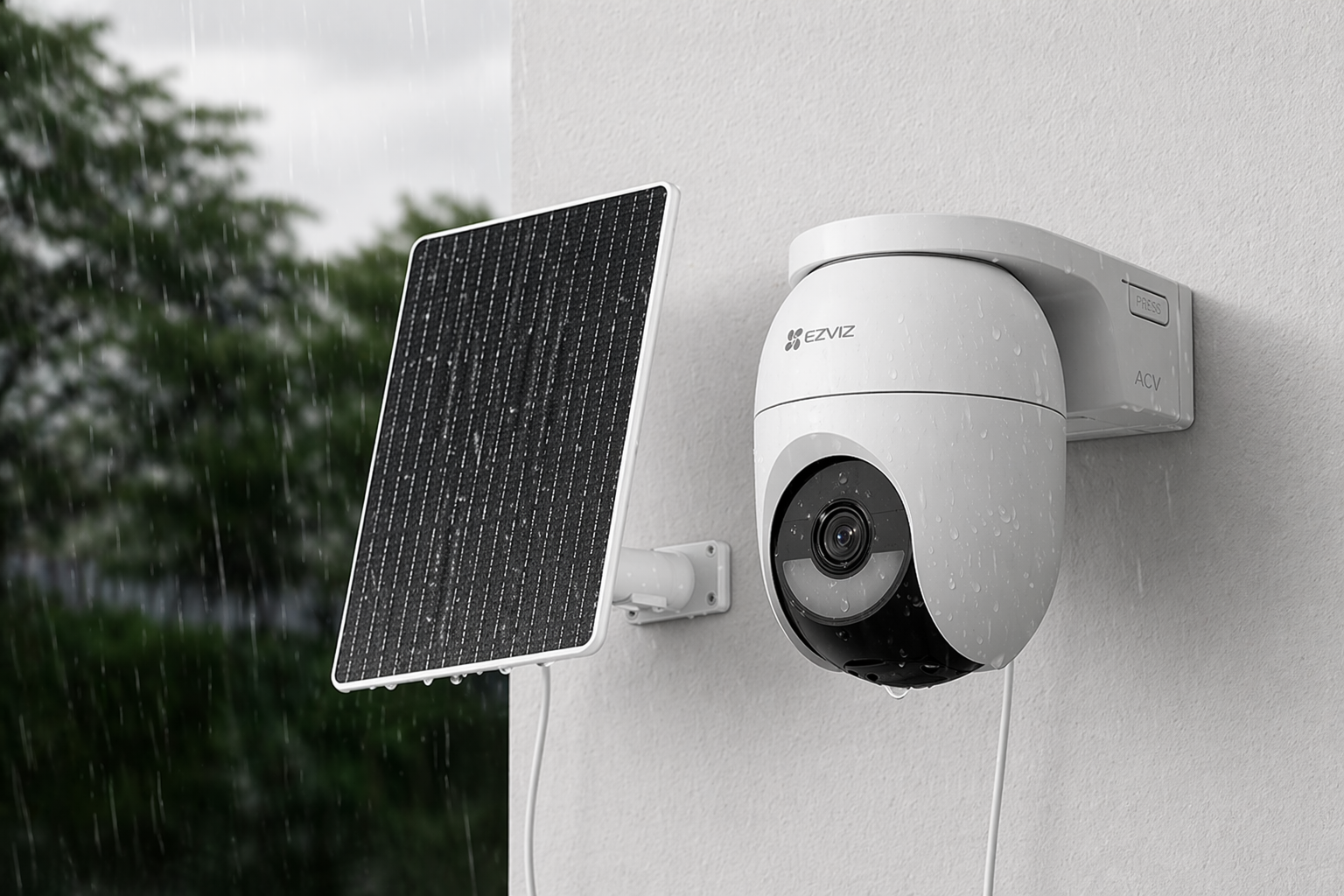 Cámara WIFI Ezviz CB8 Lite + Panel Solar 2K+/4MP